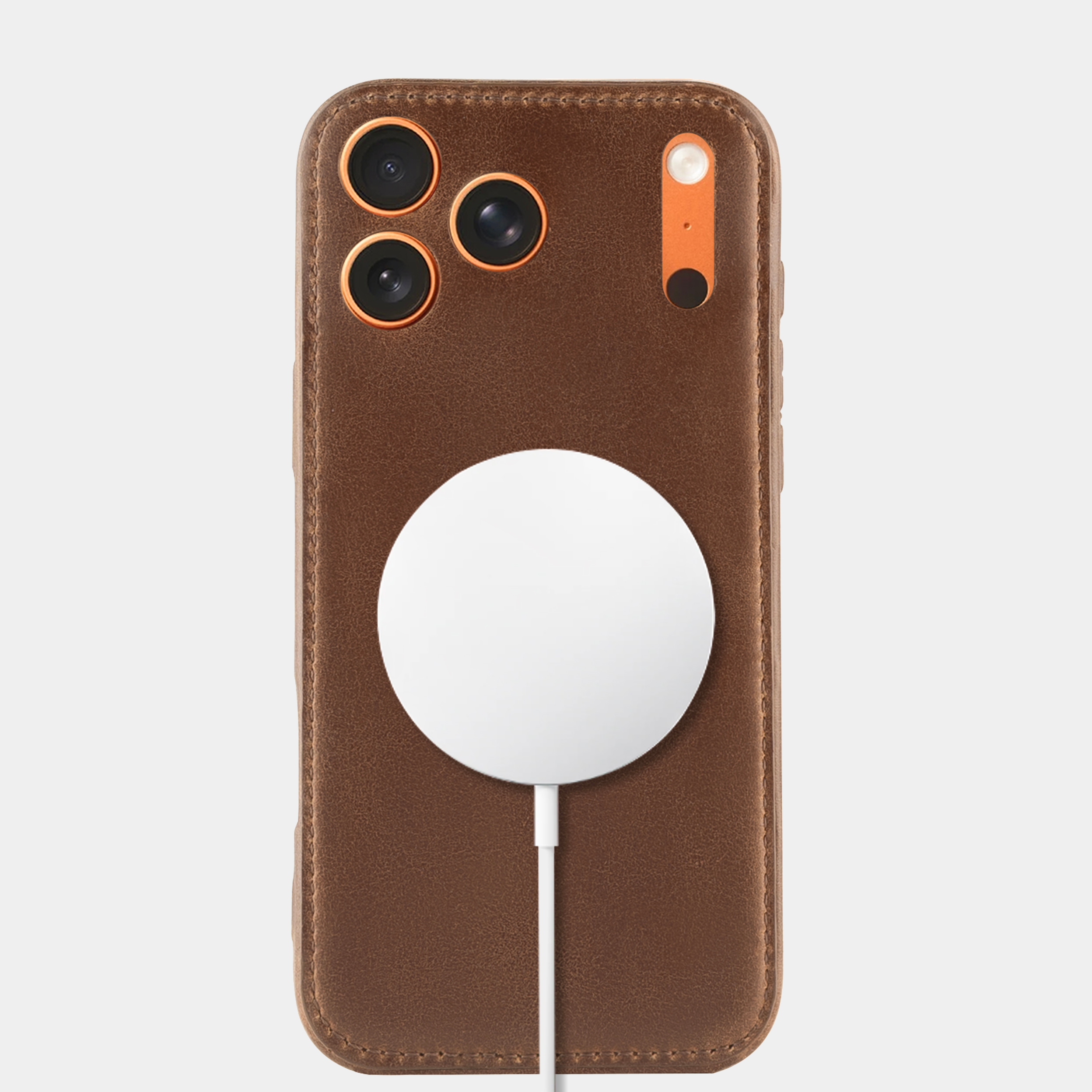 Espresso Brown Full Grain Leather iPhone Case - view 3