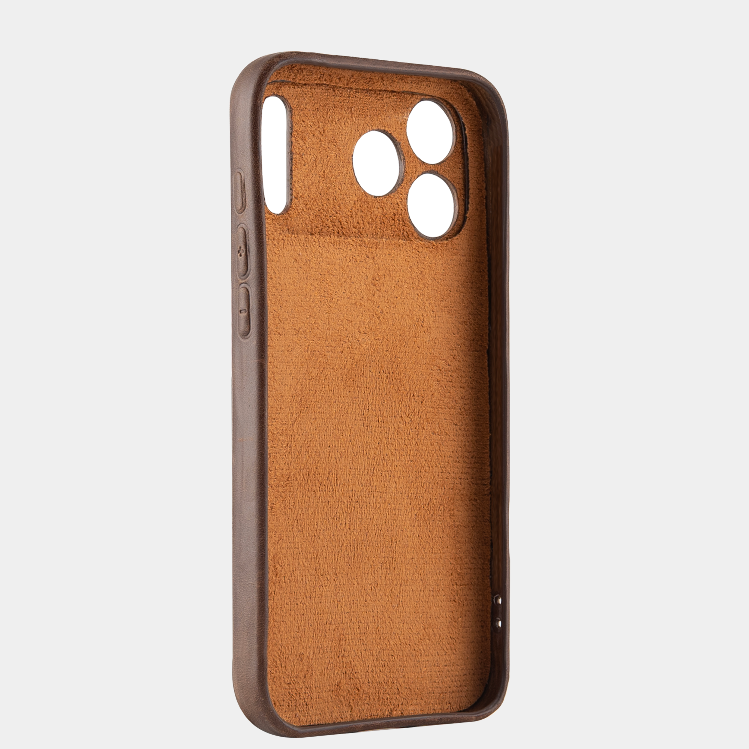 Espresso Brown Full Grain Leather iPhone Case - view 4