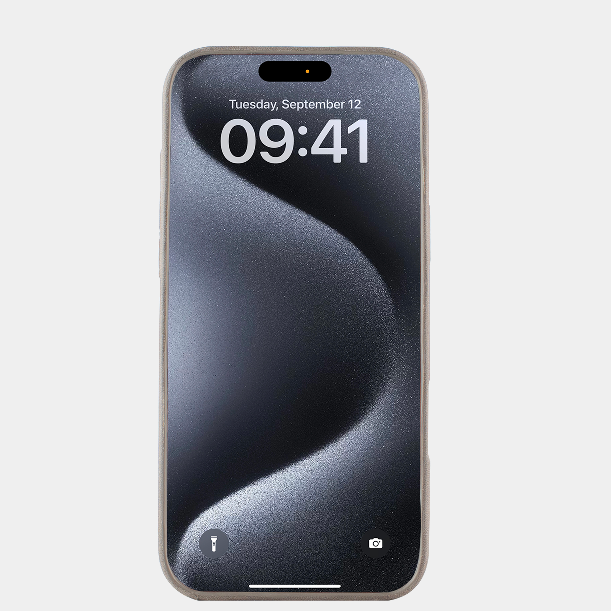 Slate Gray Vegetable-Tanned Leather iPhone Case