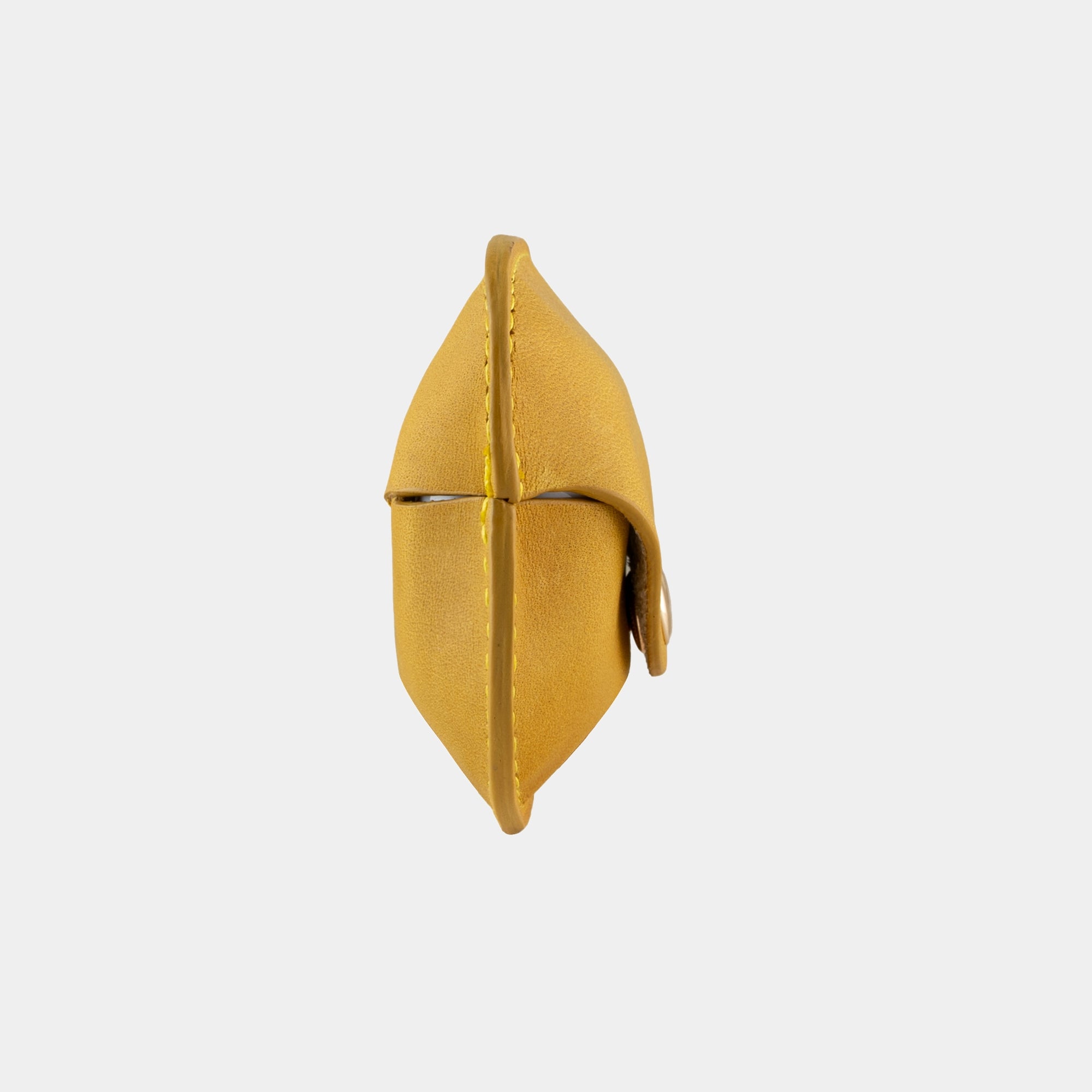 Honey Tan full grain leather AirPods case view 1