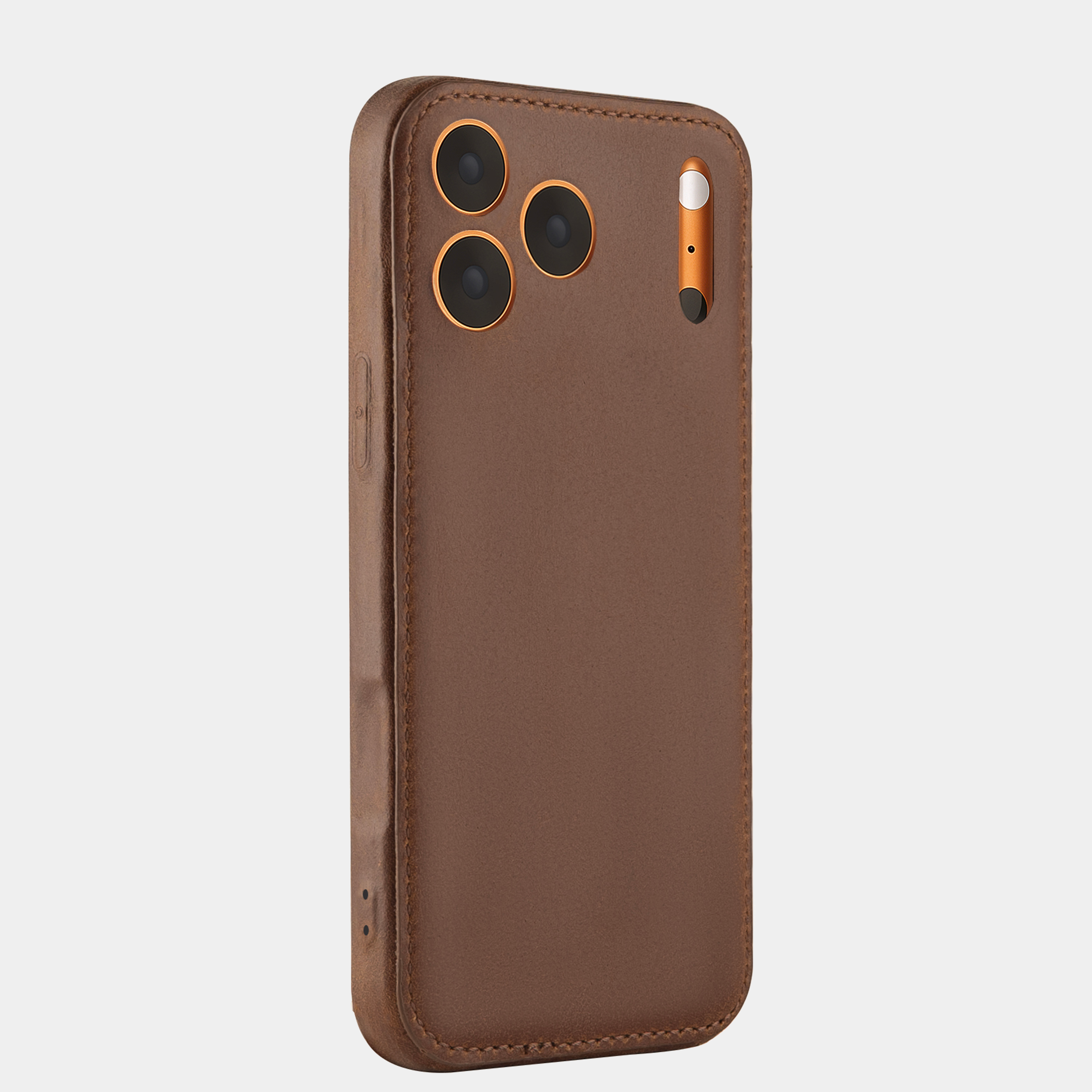 Espresso Brown Full Grain Leather iPhone Case - view 2