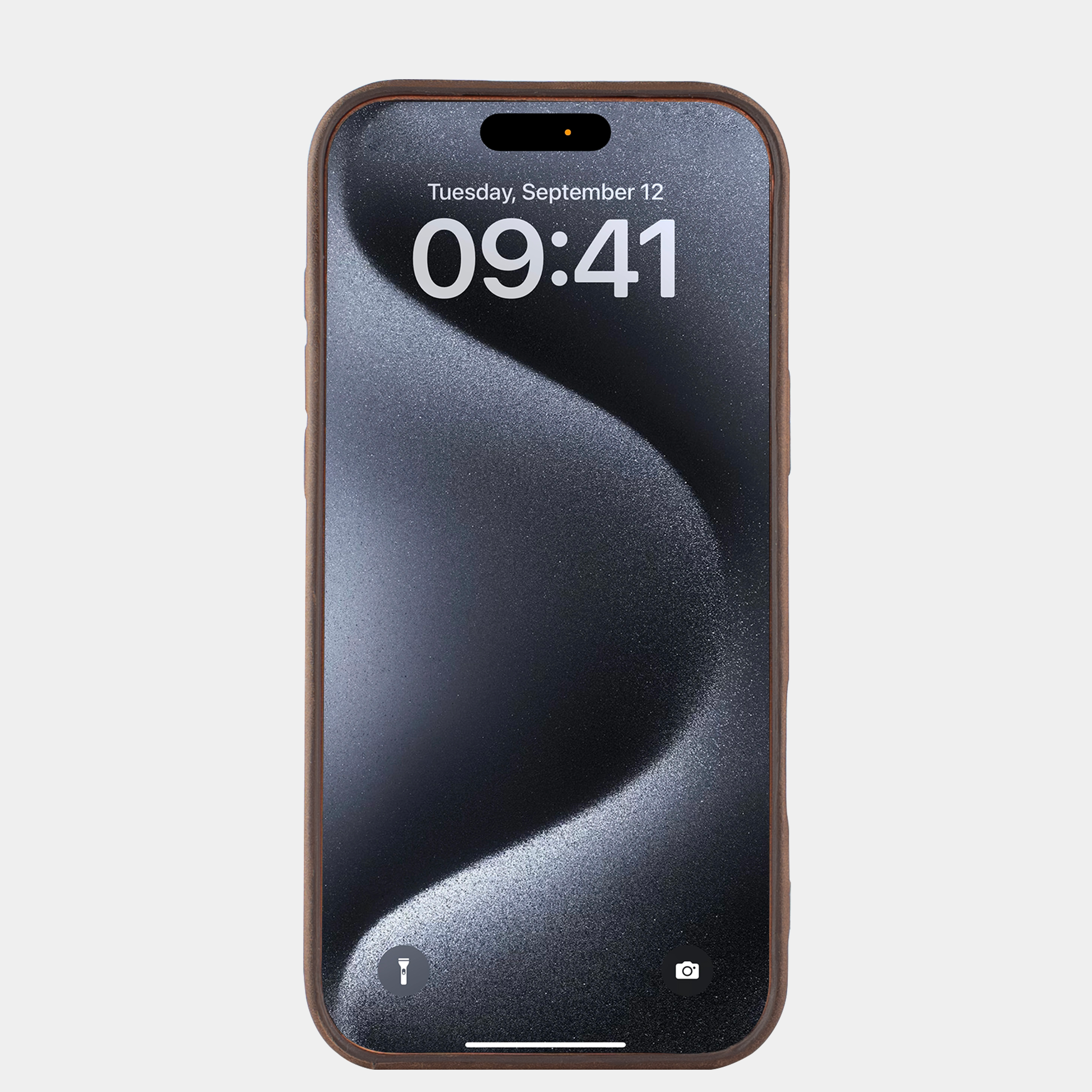 Vintage Brown Vegetable-Tanned Leder iPhone Case