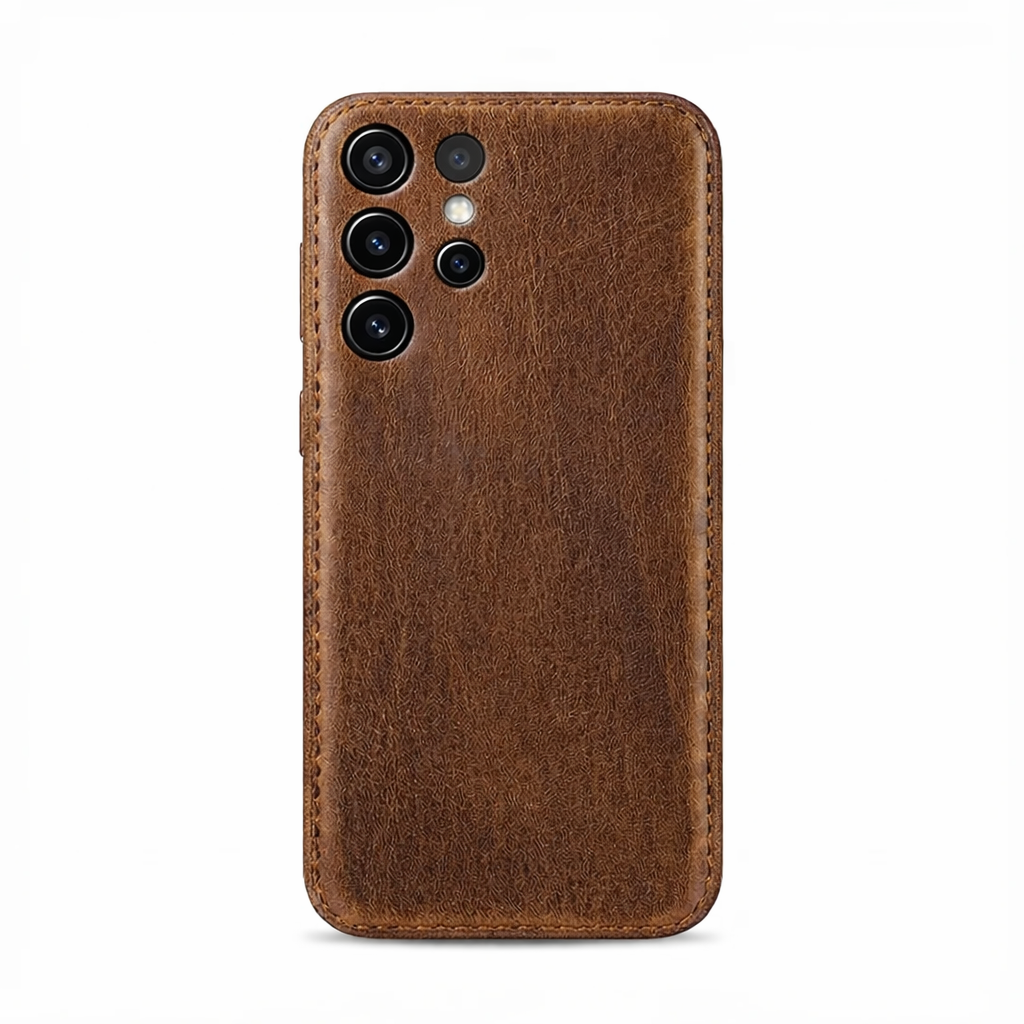 Vintage Brown Vegetable-Tanned Leather Samsung Case
