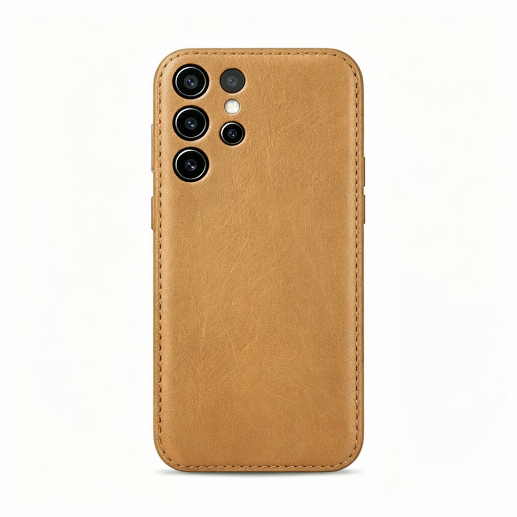 Honey Tan Vegetable-Tanned Leather Samsung Case