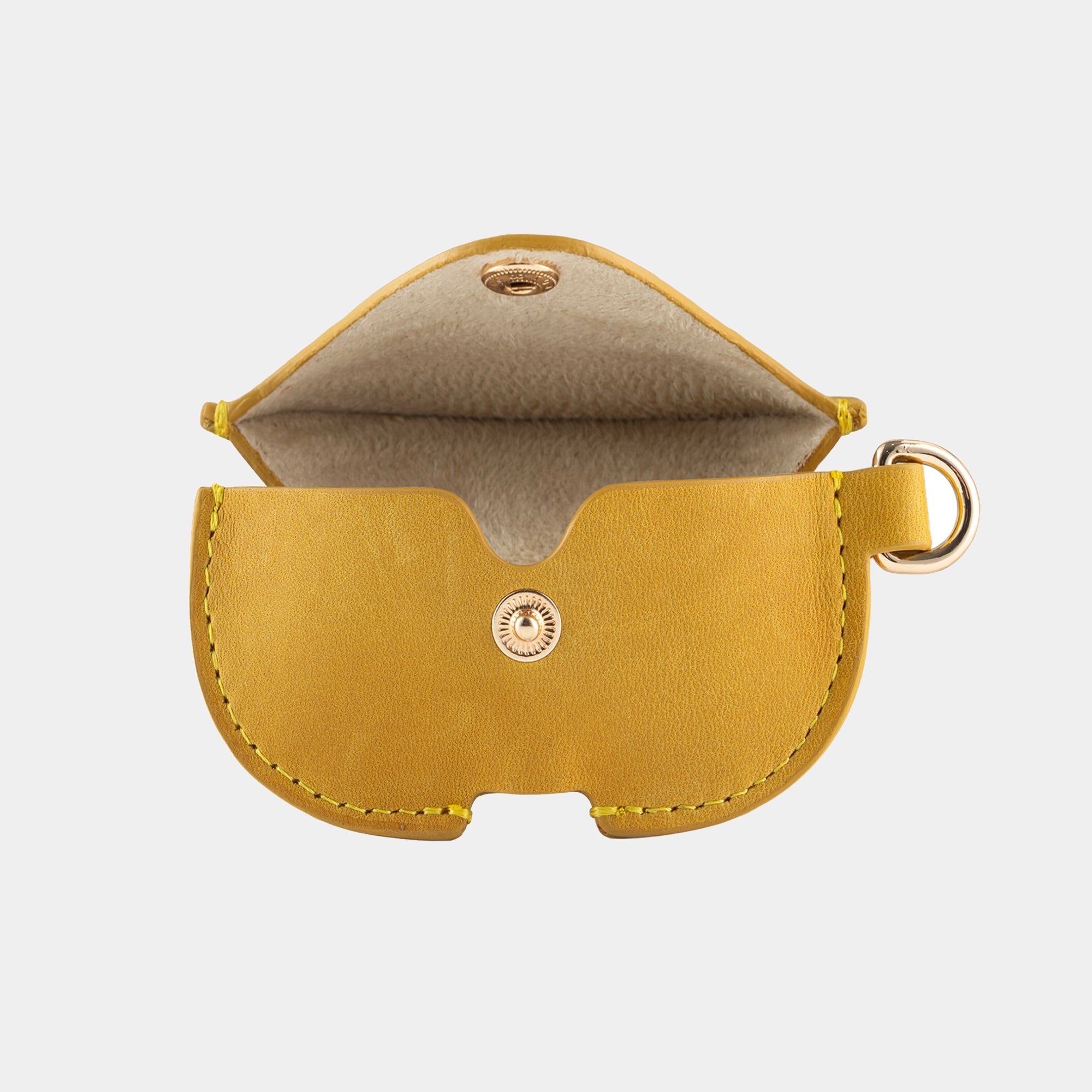 Honey Tan full grain leather AirPods case view 3