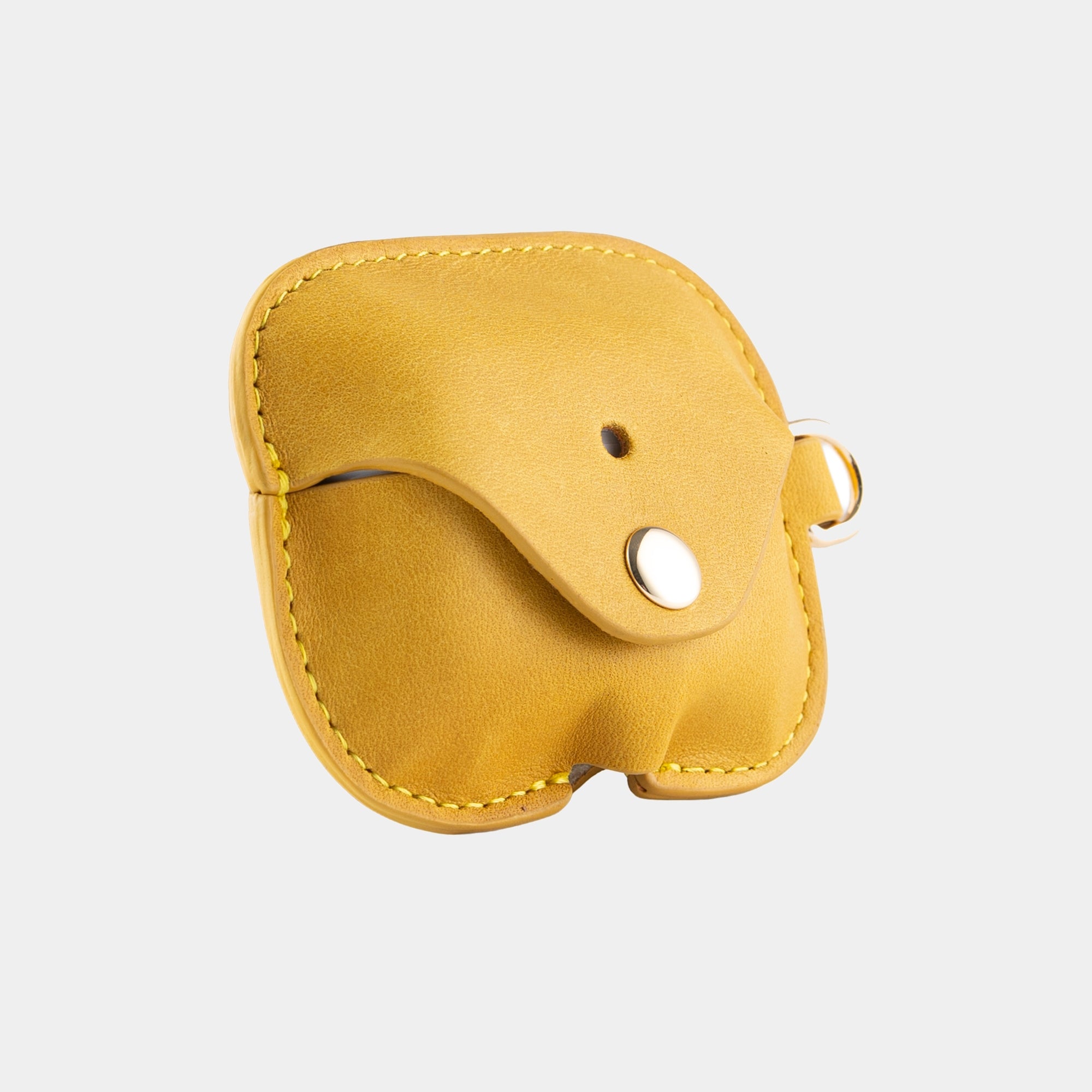 Honey Tan full grain leather AirPods case view 4