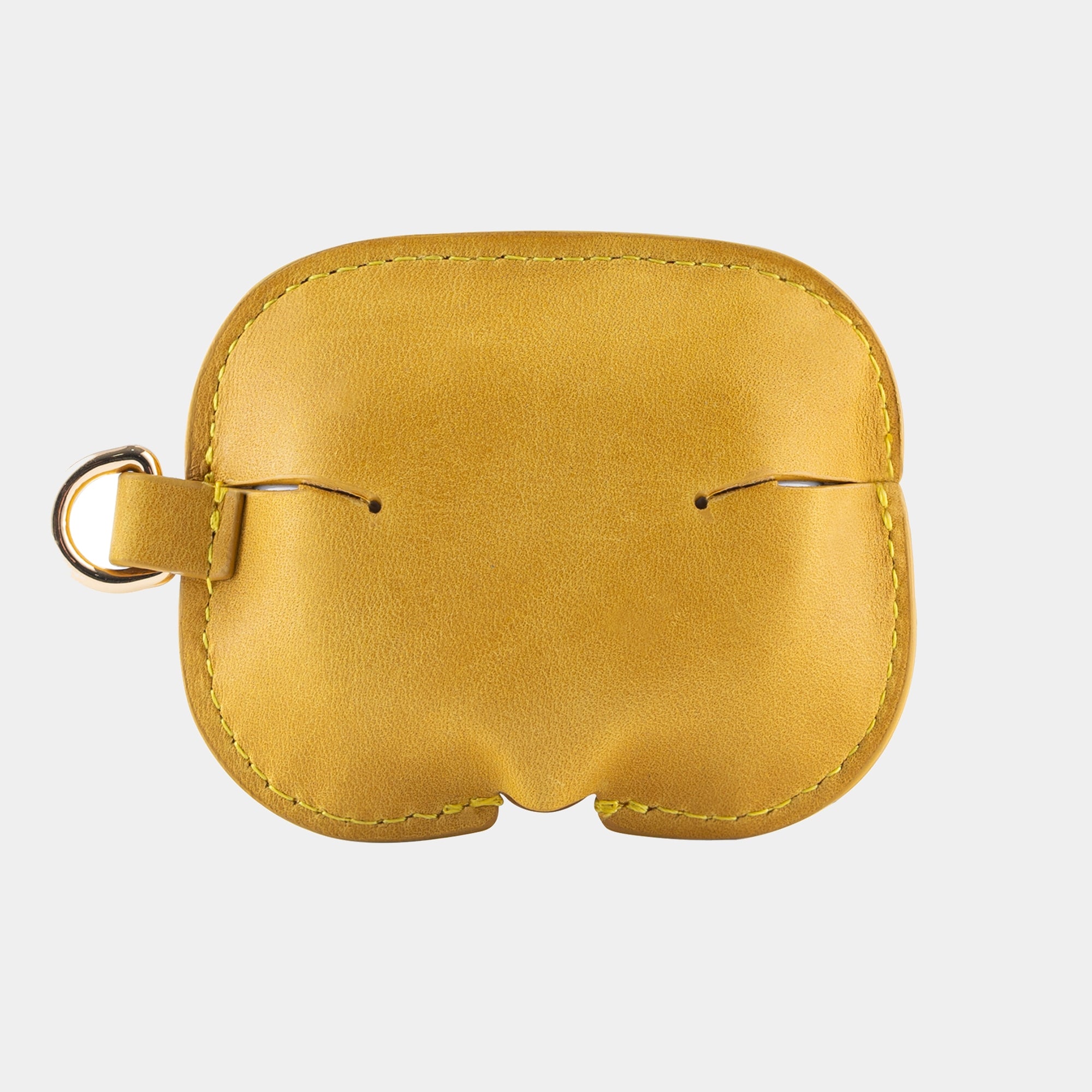 Honey Tan full grain leather AirPods case view 5
