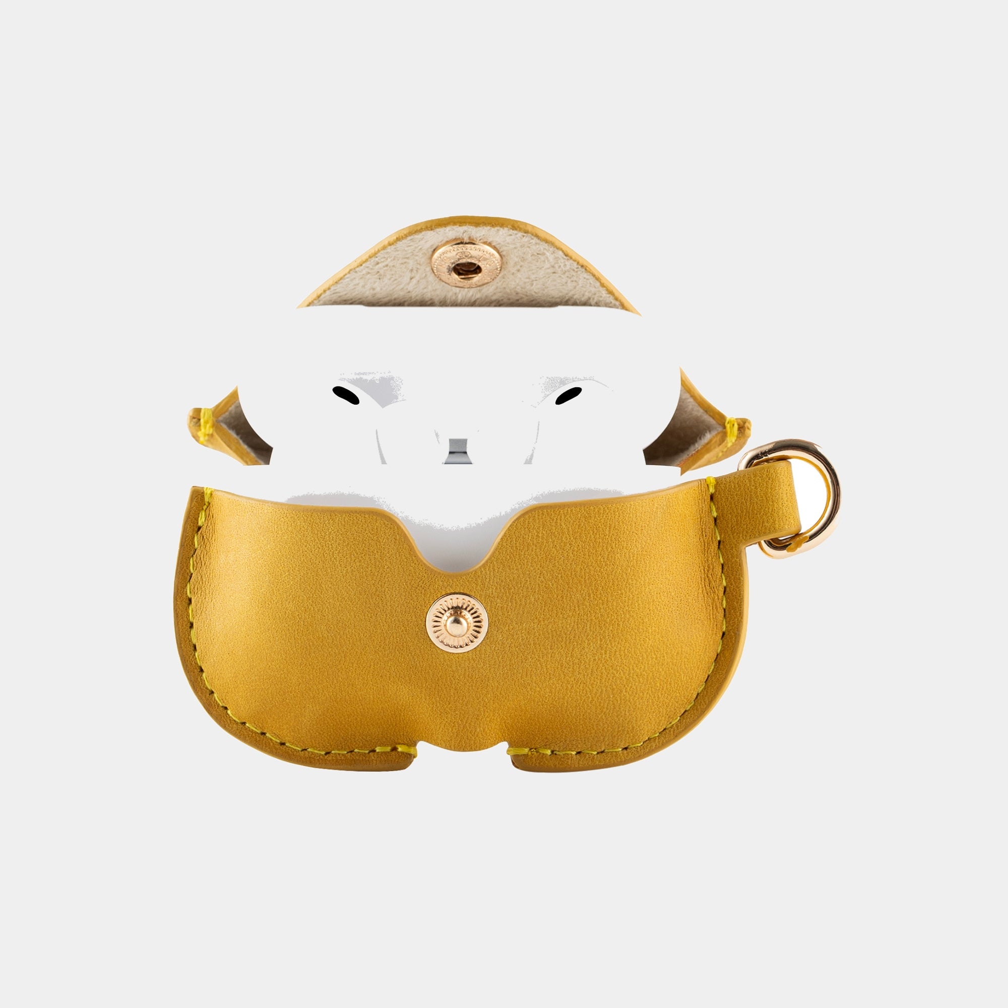 Honey Tan full grain leather AirPods case view 6